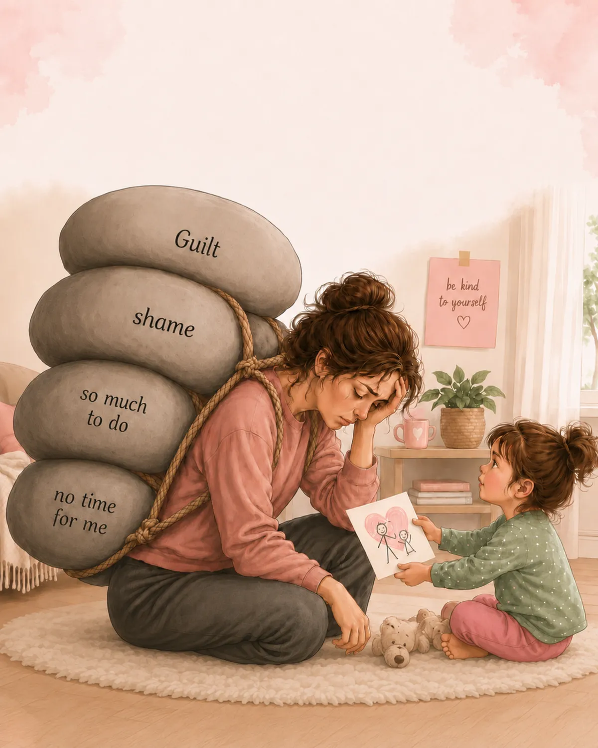 Mother weighed down by guilt and overwhelm